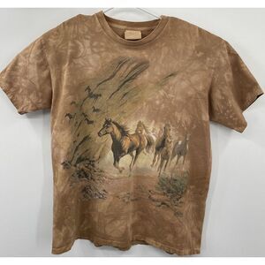 Vintage‎ The Mountain Horses Running Brown Tie Dye XL/L See Measurements